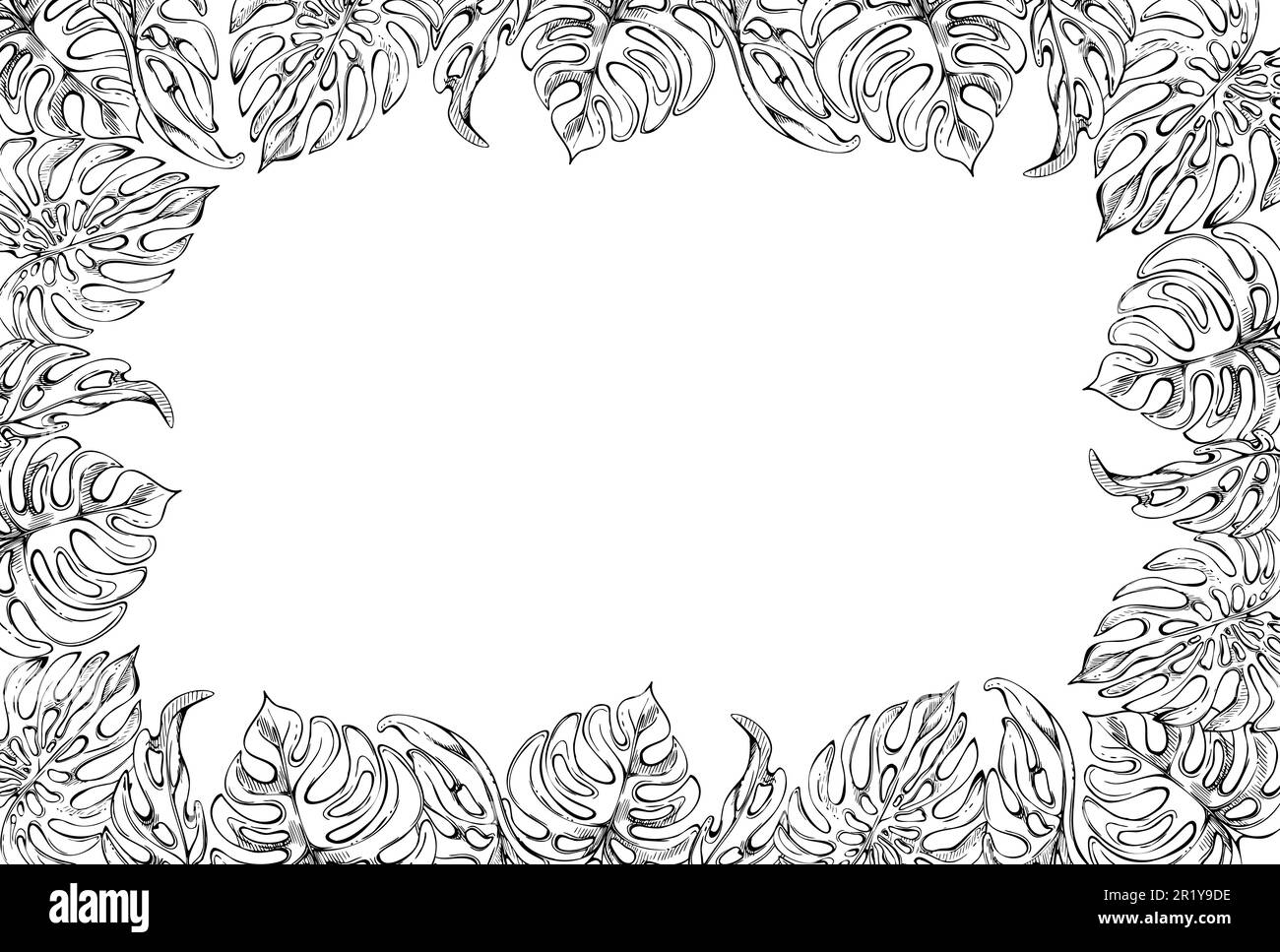 Beach Border Black And White