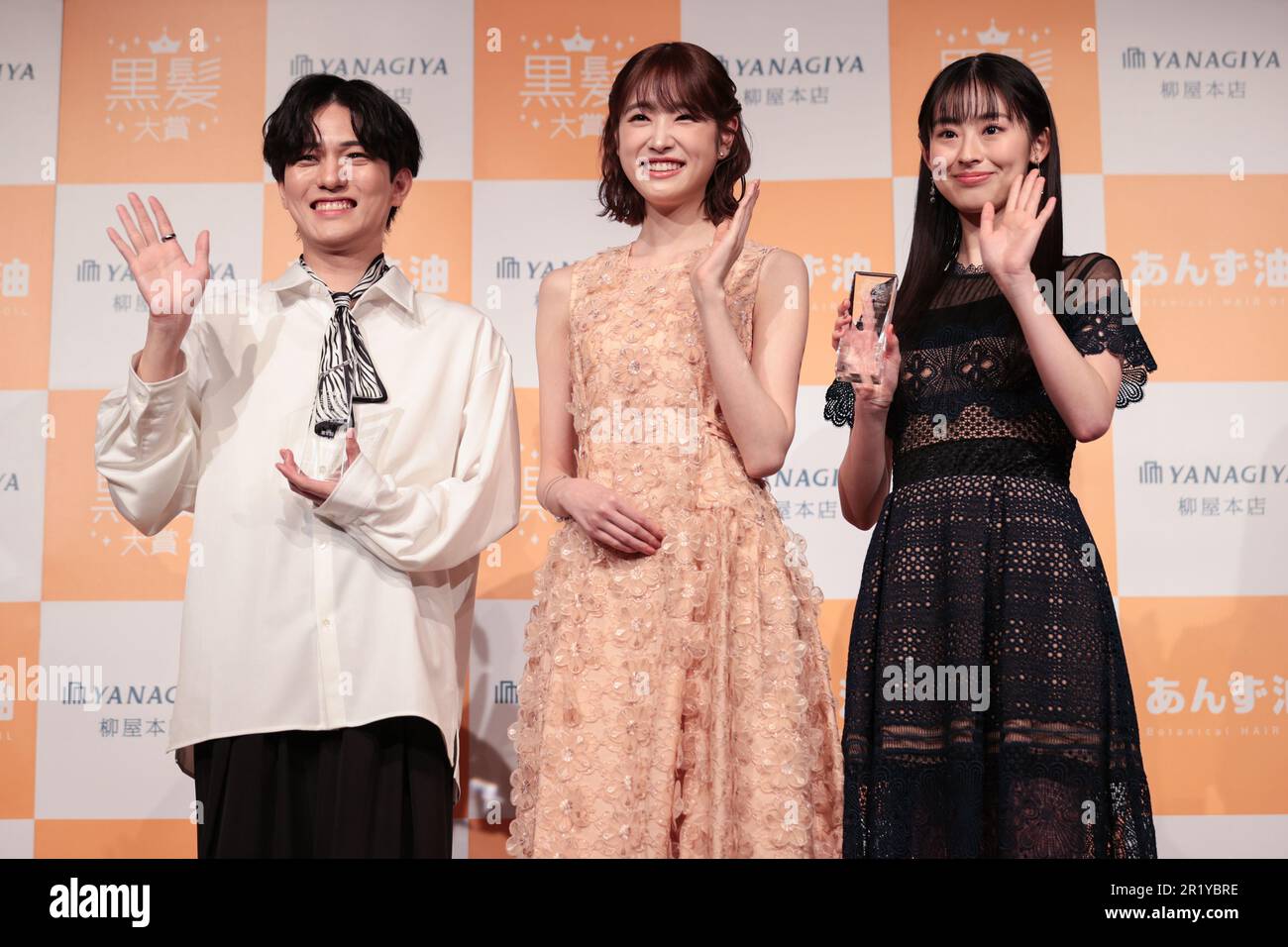 Tokyo, Japan. Tuesday. 16th May, 2023. (LR) Model Yohdi Kondo, Actress(00)