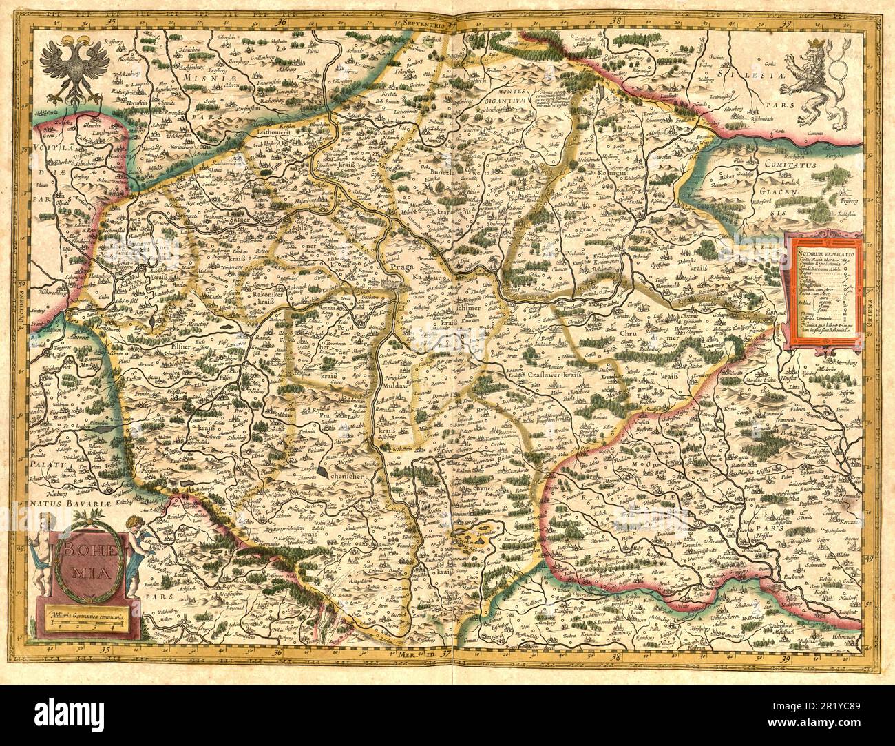 Bohemia map hi-res stock photography and images - Alamy