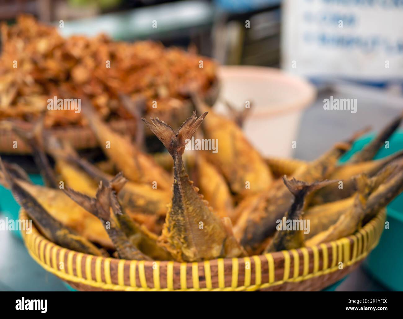 Flour fried fresh seafood in Parangtritis Beach, Yogyakarta, Indonesia Stock Photo