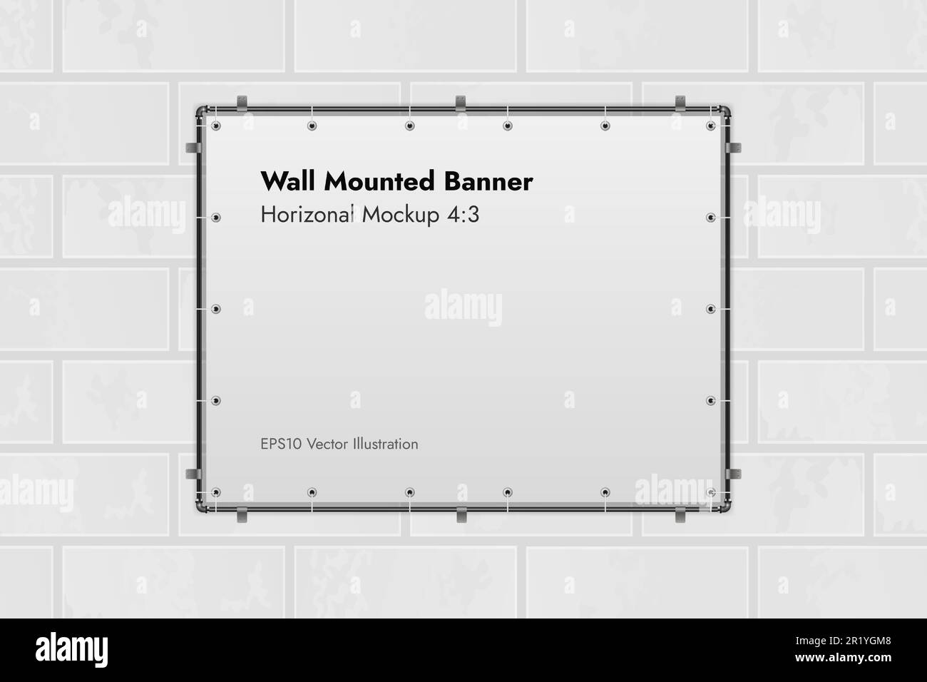 Wall Mounted Banner on Marble Background Vector Illustration. Stock Vector