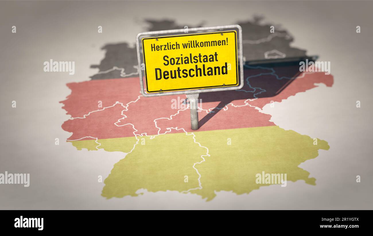 Place name sign with the German text