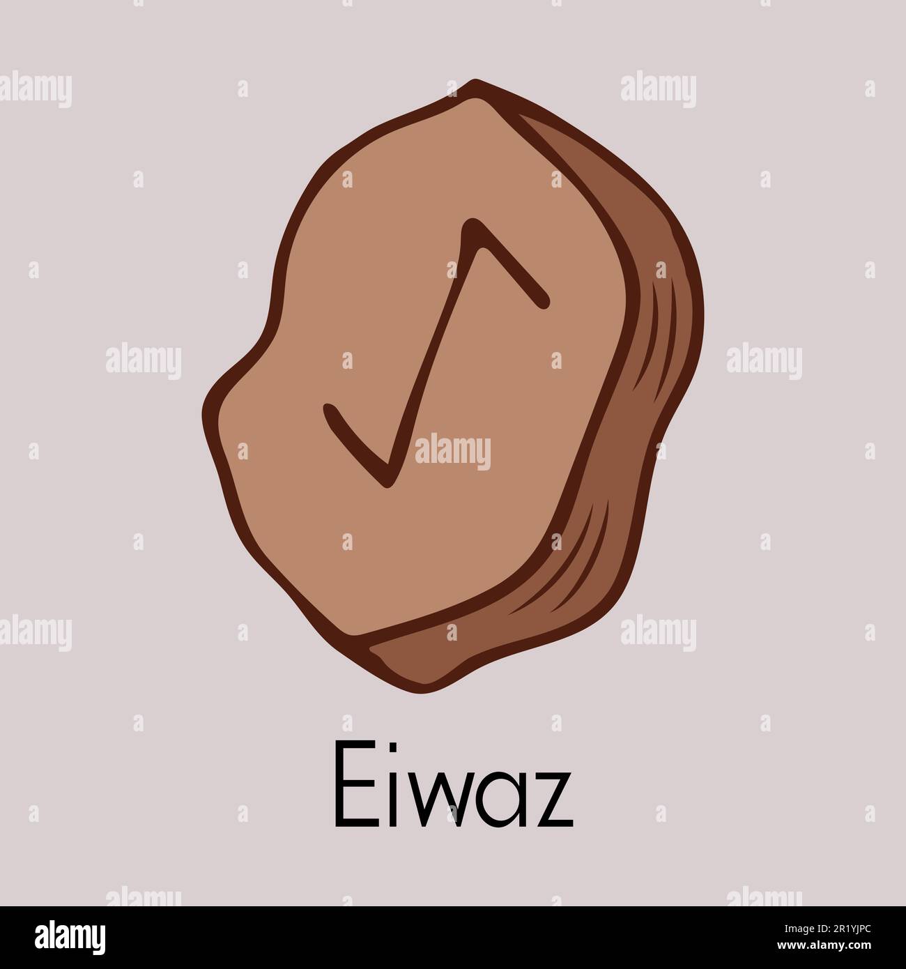 Rune Eiwaz. Scandinavian runes. Runes senior futarka. Magic, religious ...