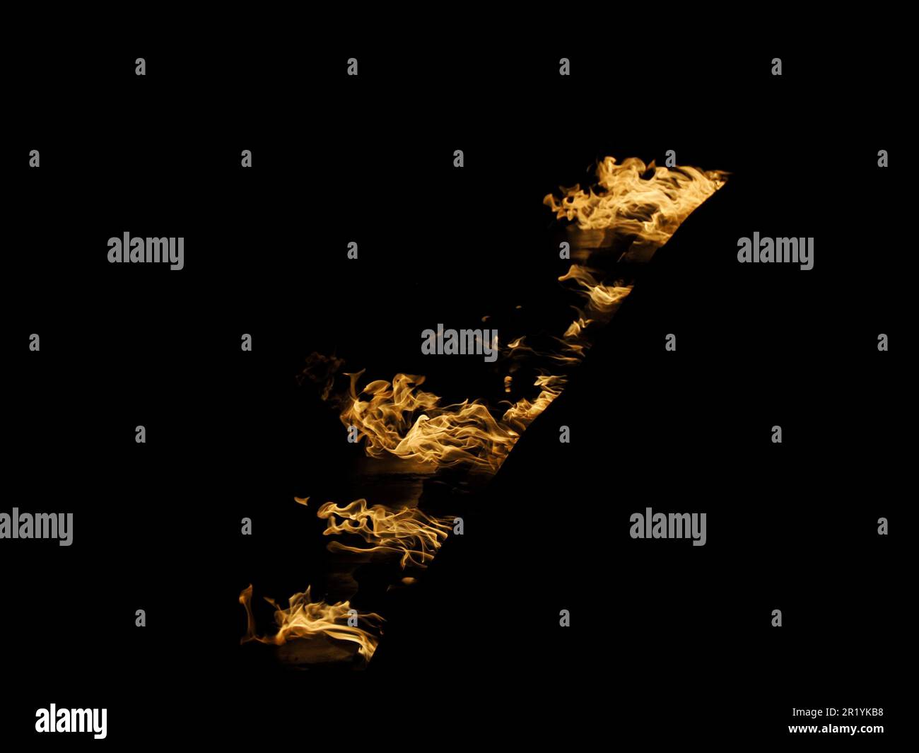 Real Flames isolated on black background Stock Photo - Alamy