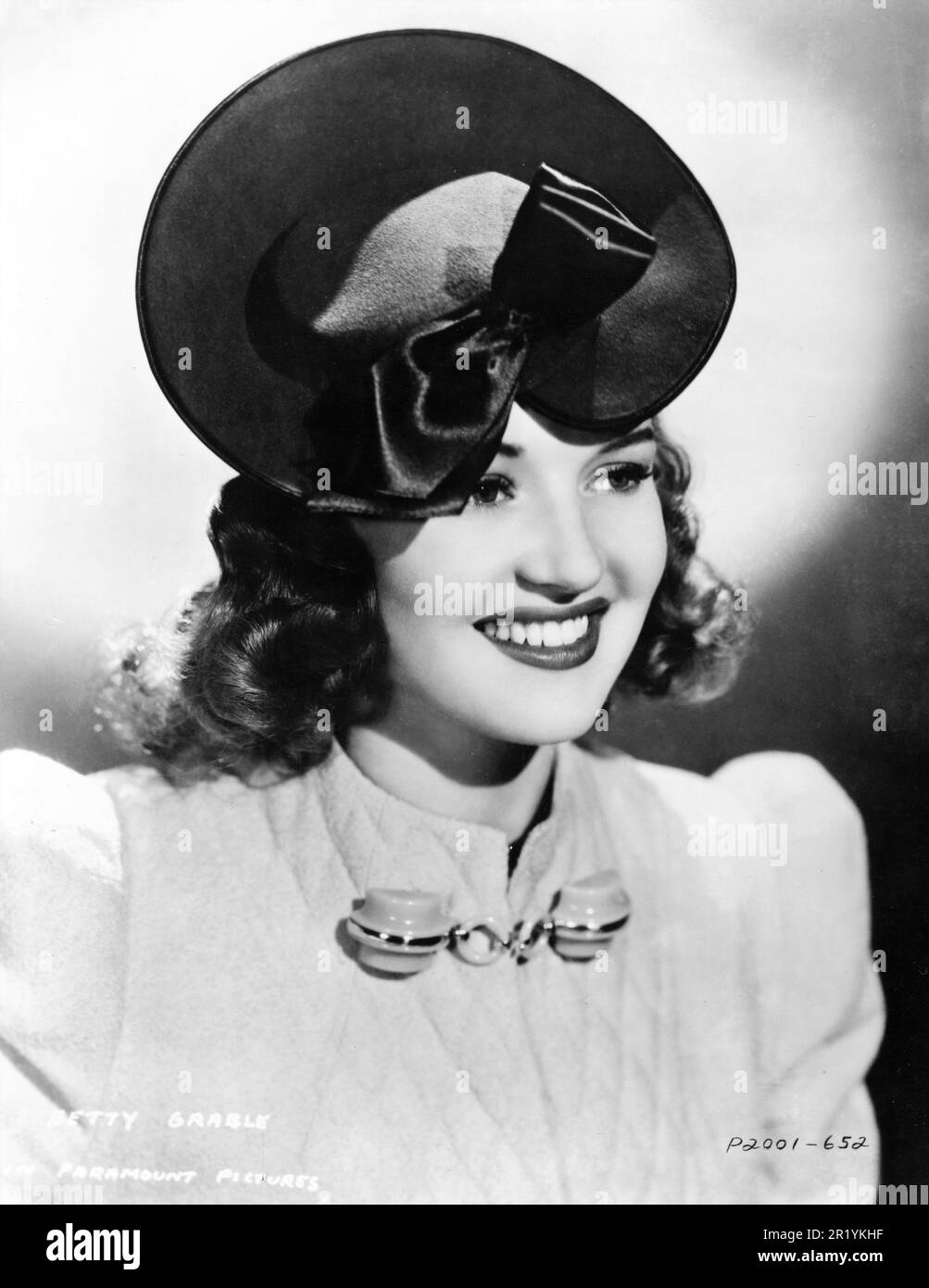 BETTY GRABLE circa 1939 Portrait publicity for Paramount Pictures Stock