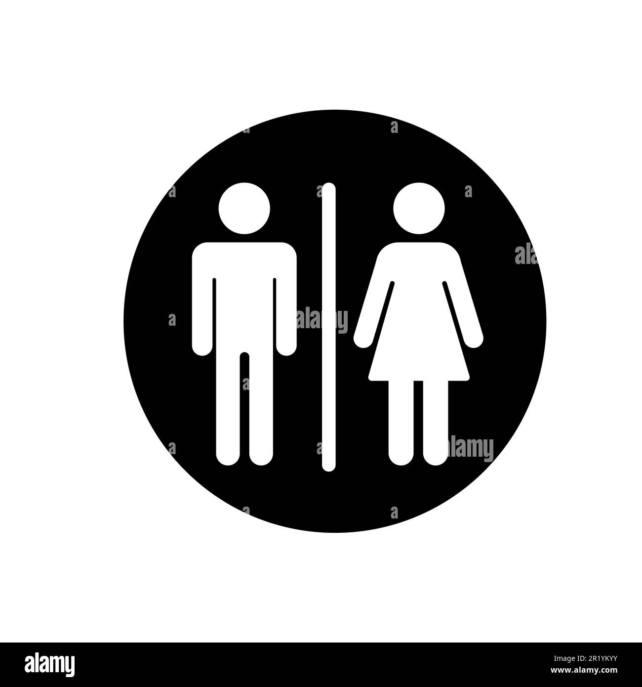 Man and woman icon. Male and female sign for restroom. Girl and boy WC pictogram for bathroom. Vector toilet symbol isolated Stock Vector
