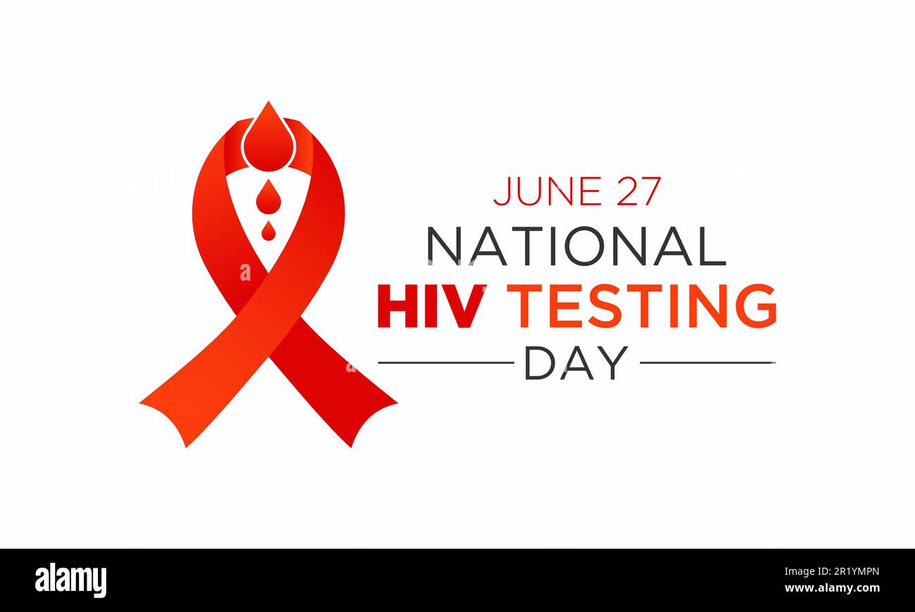 Hiv Testing day, June 27. Vector template for banner, greeting card