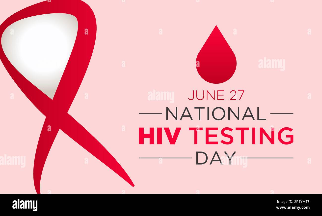 Hiv Testing day, June 27. Vector template for banner, greeting card, poster of HIV testing day. Vector illustration. Stock Vector