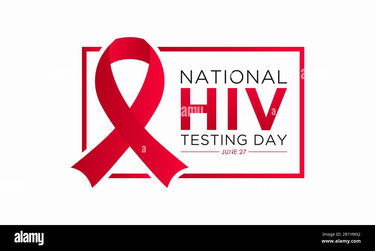 Hiv Testing day, June 27. Vector template for banner, greeting card