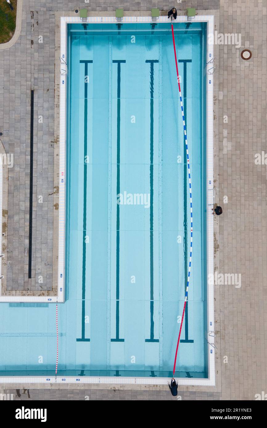 Dresden, Germany. 16th May, 2023. Employees of Dresdner Bäder GmbH