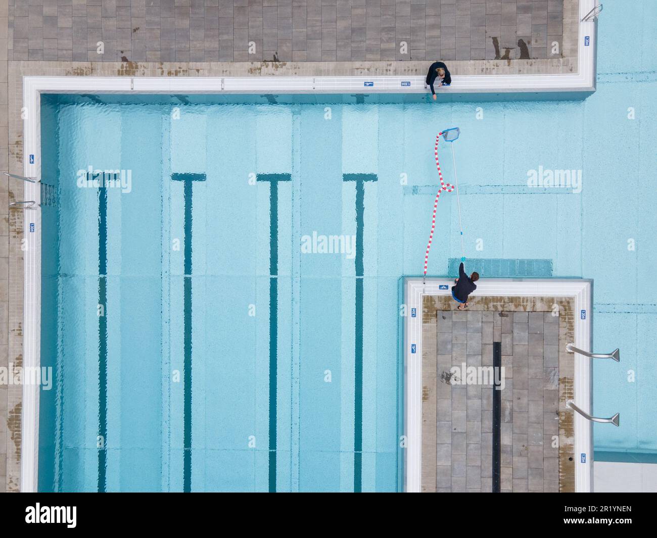 Dresden, Germany. 16th May, 2023. Employees of Dresdner Bäder GmbH