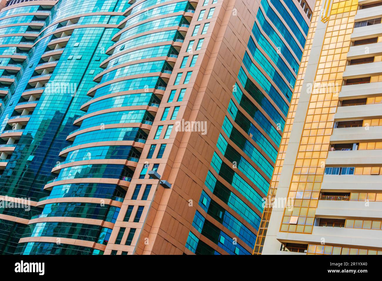 Modern architecture of downtown Abu Dhabi, United Arab Emirates Stock ...