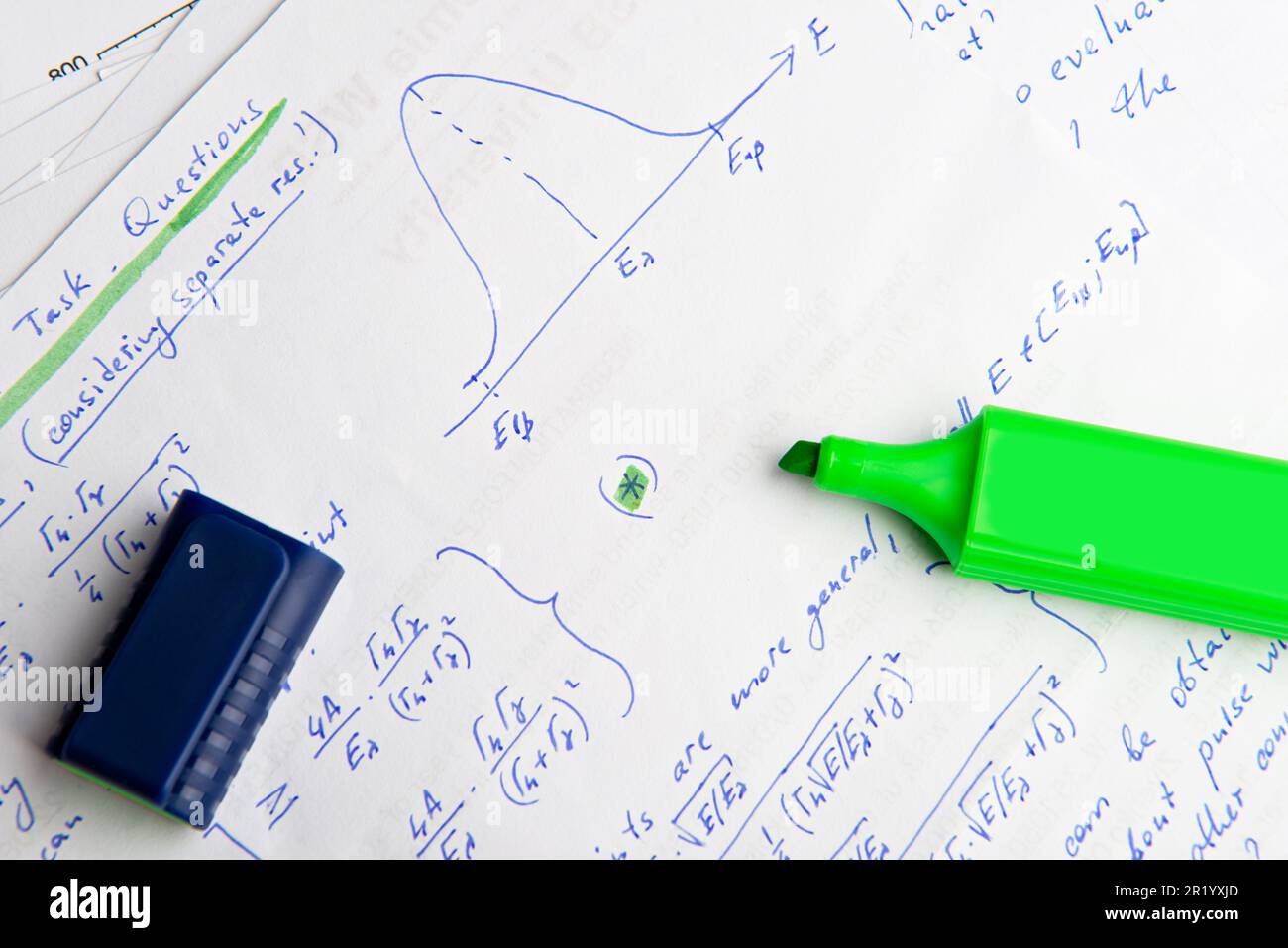 Mathematical calculations written green hi-res stock photography and ...