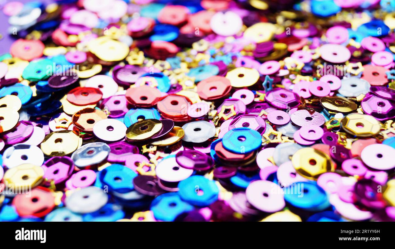 Colorful sequins hi-res stock photography and images - Page 2 - Alamy