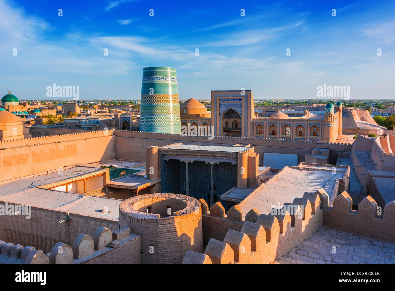 Historic architecture of Itchan Kala, walled inner town of the city of ...