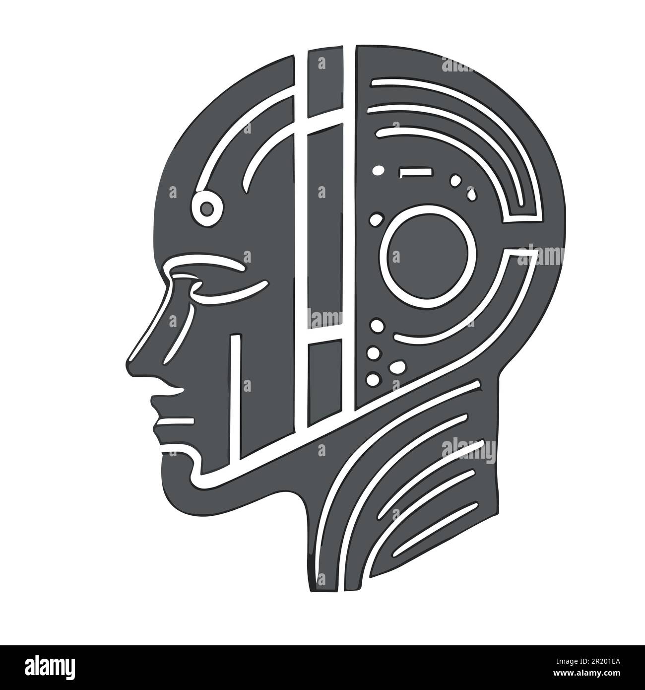 simple minimal logo of artificial intelligence. vector logo for ai Stock Vector