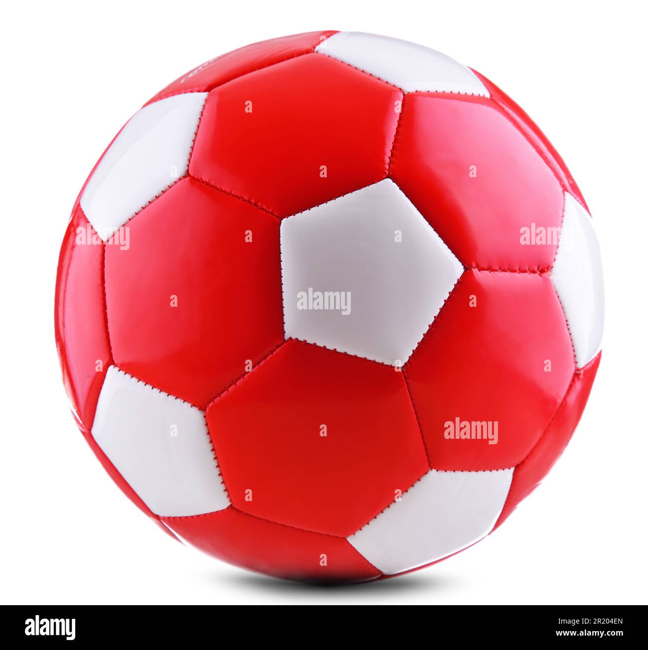 Leather soccer ball isolated on white background Stock Photo Alamy