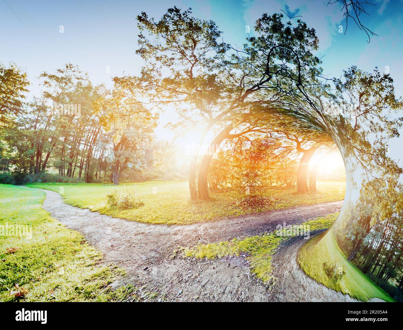 Abstract Landscape Rendering Park 3d rendering hi-res stock photography and images - Alamy