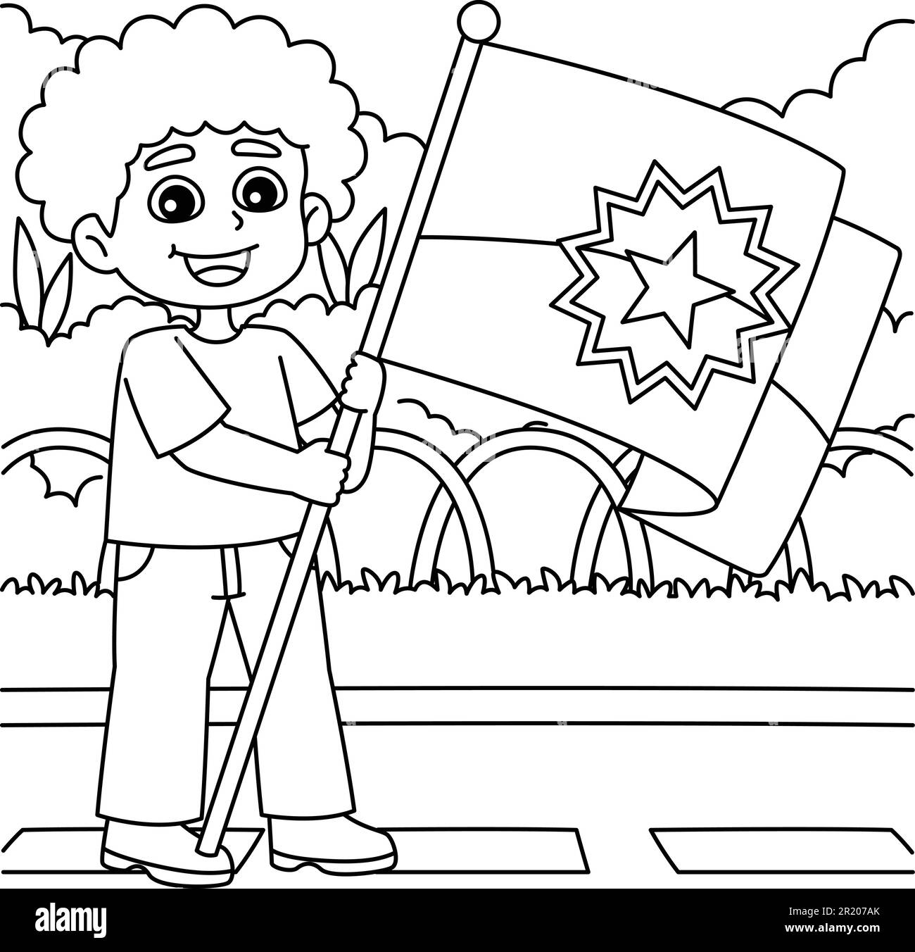 Clipart Flag Coloring Page