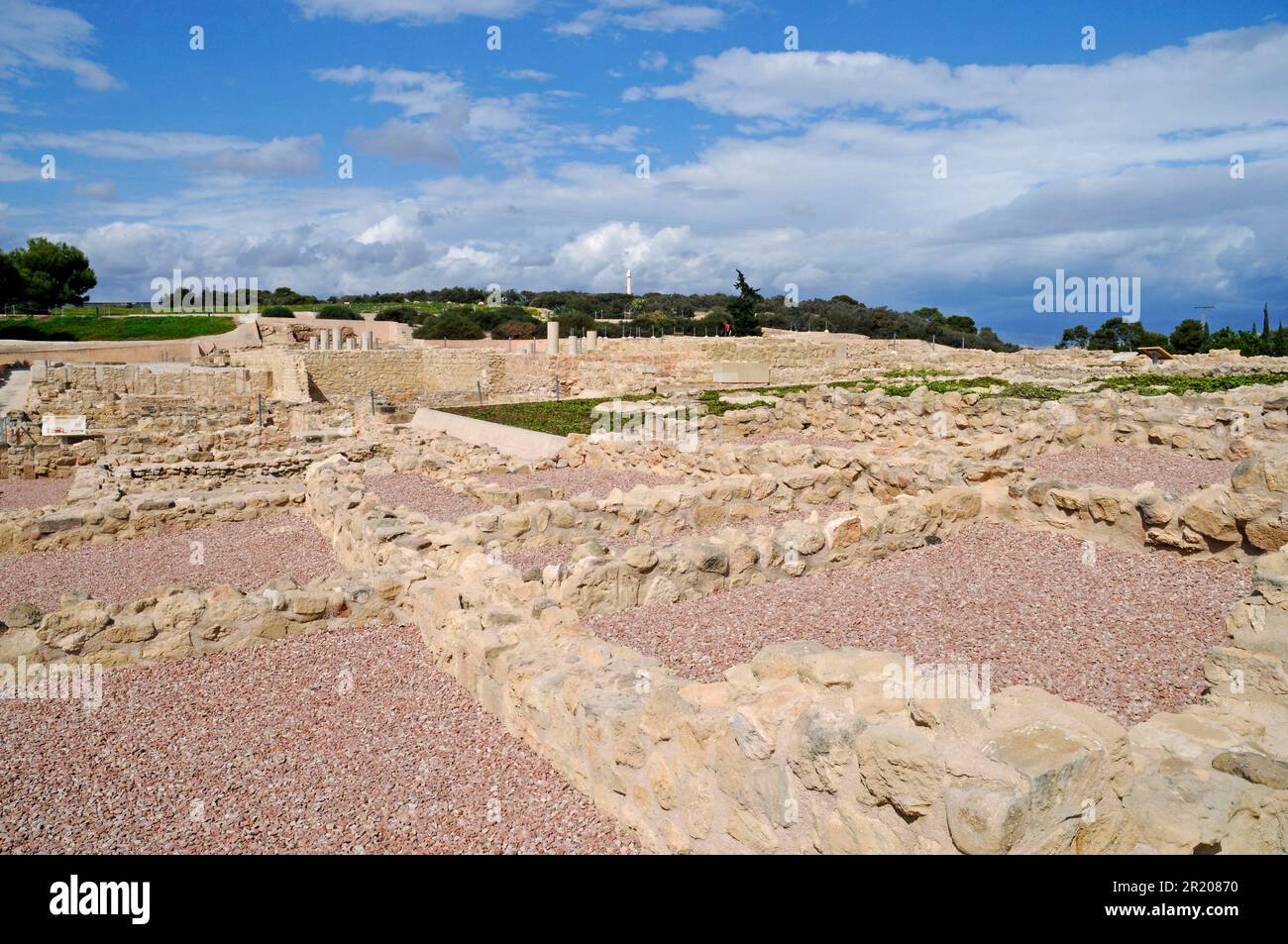 Yacimiento Arqueologico Lucentum, archaeological roman excavation site, Lucentum, La Albufereta, Alicante, Costa Blanca, Province of Alicante, Spain Stock Photo