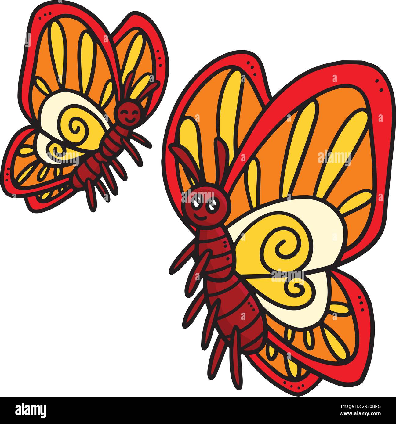 Baby Butterfly Cartoon Colored Clipart Stock Vector Image & Art Alamy
