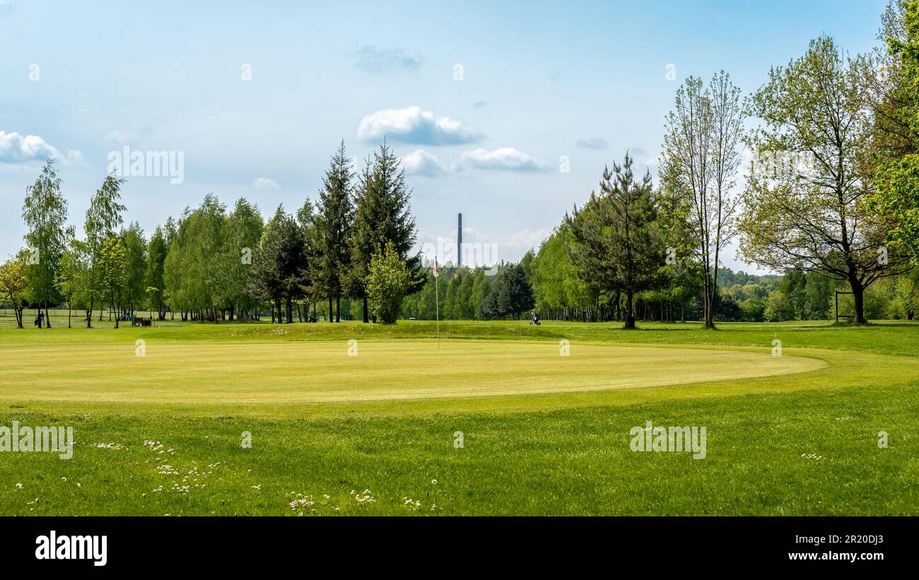 Golf course located in Bazantarnia Park in Siemianowice, Silesia