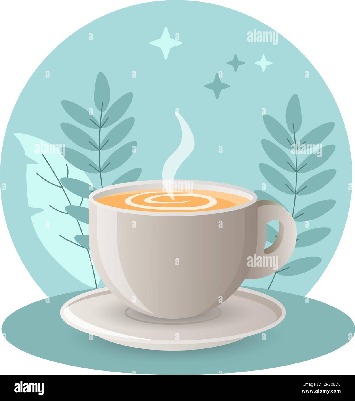 https://c8.alamy.com/comp/2R20ED0/cappuccino-illustration-cup-saucer-coffee-steam-editable-vector-graphic-design-2R20ED0.jpg