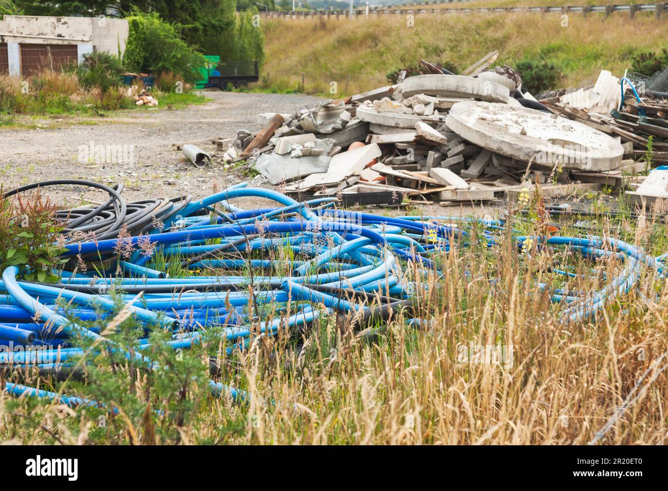 Roadside dumping of construction debris and rubbish Stock Photo Alamy