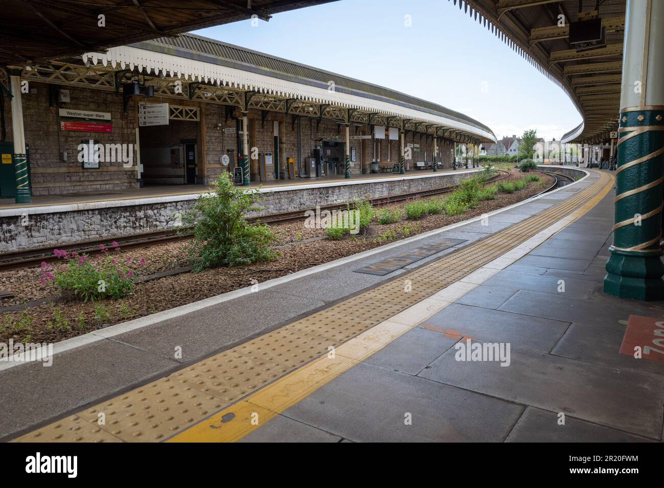 WestonsuperMare train station Stock Photo Alamy