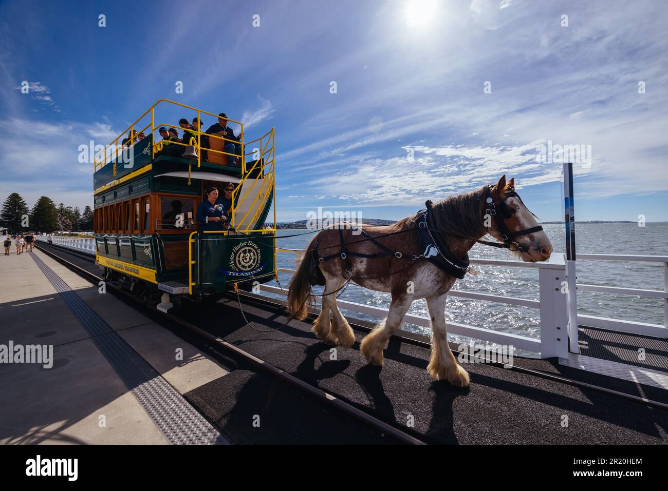 Victor Harbor Horse Drawn Tramway In Australia Stock Photo Alamy victor-harbor-horse-drawn-tramway-in-australia-stock-photo-alamy
