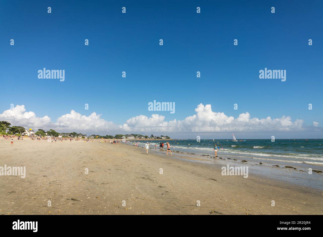 Grande plage beach in Carnac, Morbihan, Brittany, France Stock Photo