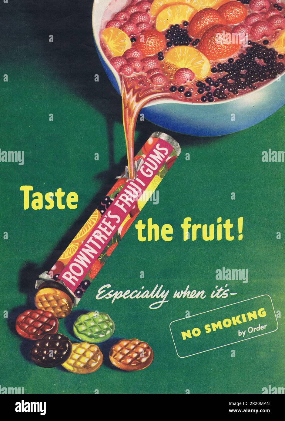 Rowntrees Wine Gums Advertisement c1950s. Photo by Hector Archive Stock