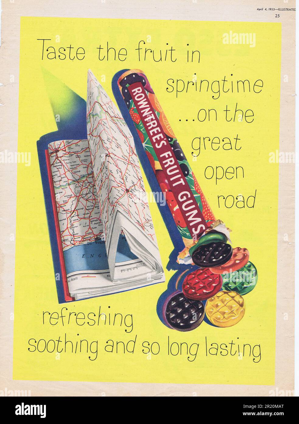 Rowntrees Wine Gums Advertisement c1950s. Photo by Hector Archive Stock