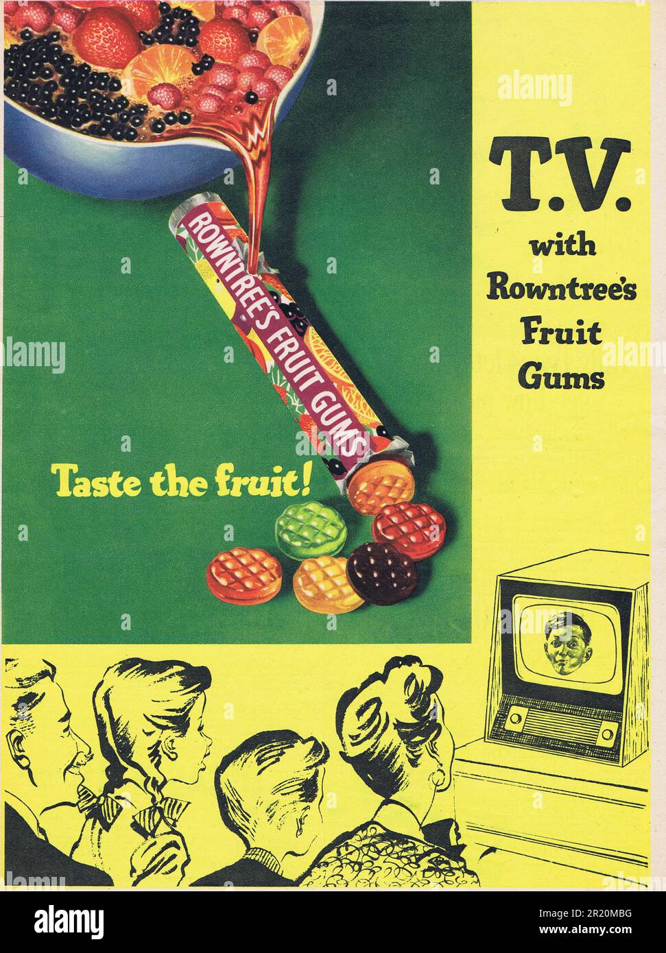 Rowntrees Wine Gums Advertisement c1950s. Photo by Hector Archive Stock