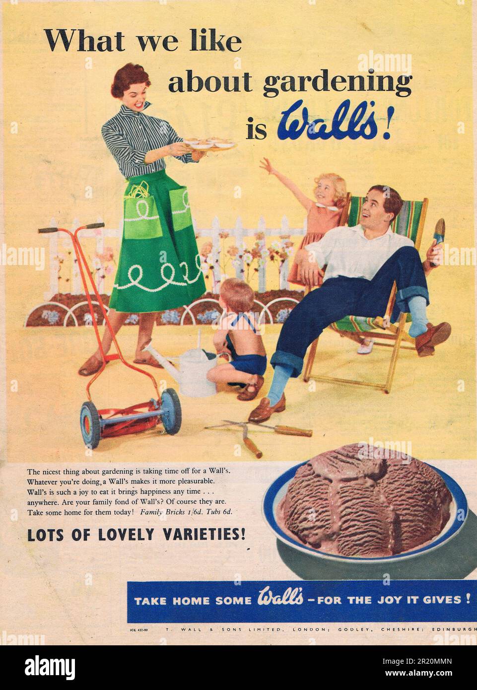 Wall's Ice Cream Ad c 1960 Photograph by Hector Archive Stock Photo
