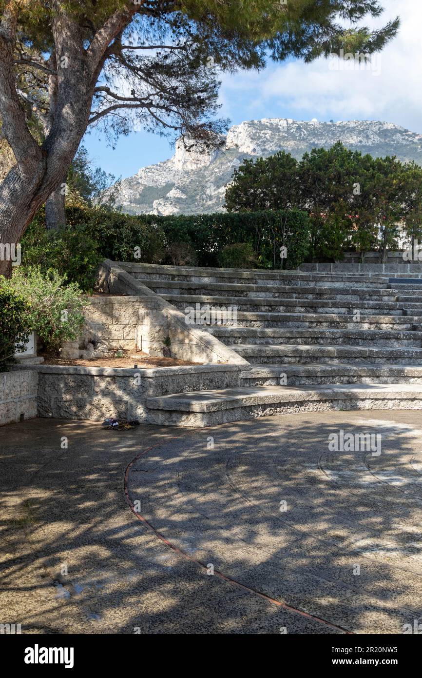 Monaco-Ville, Monaco, April 20th 2023:- A view of Fort Antoine Theatre