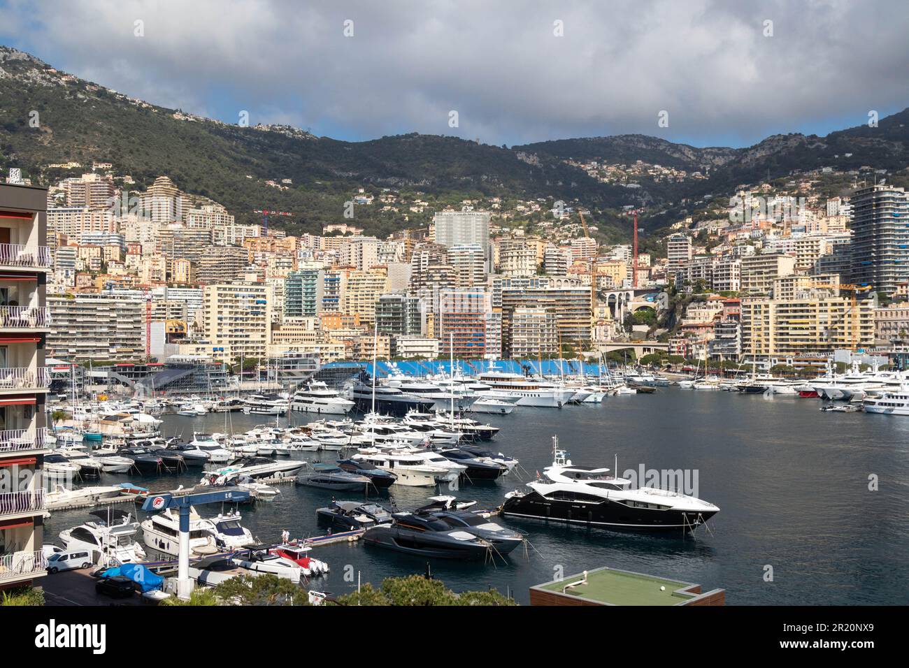 Monaco Ville Monaco April 20th 2023 A View Of Port Hercules The monaco-ville-monaco-april-20th-2023-a-view-of-port-hercules-the