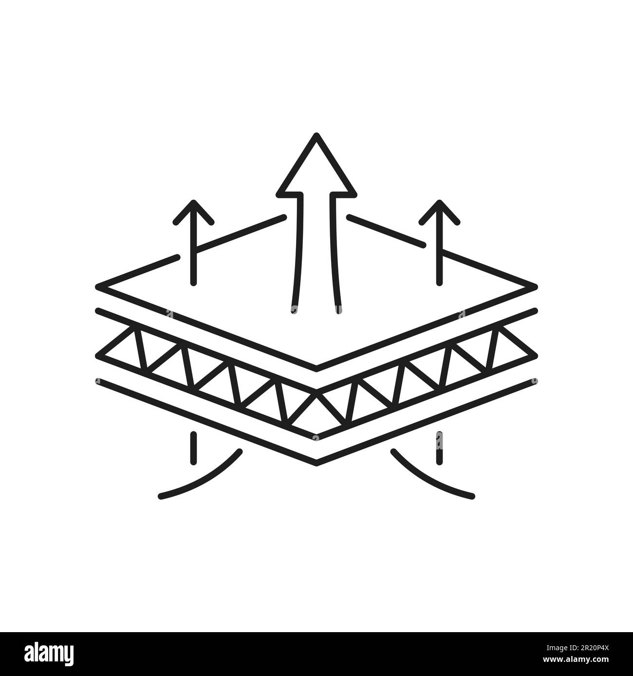 Water repellent surface isolated waterproof protection outline icon