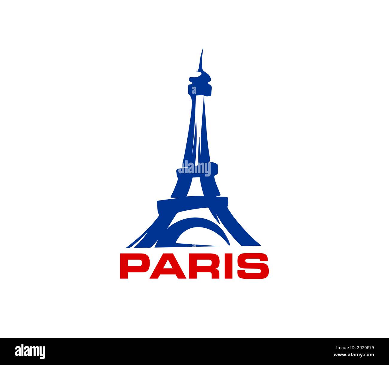 Paris Eiffel tower icon, France travel and tourism landmark symbol, vector badge. French culture and architecture symbol of Eiffel tower for Paris city tours, tourism agency or premium brand sign Stock Vector