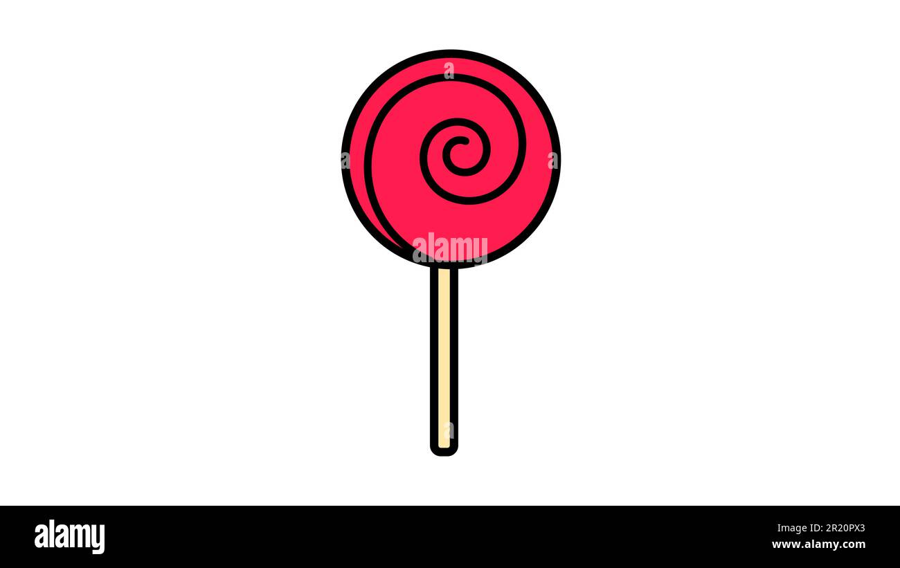 Lollipop candy isolated on white background. Stock Vector