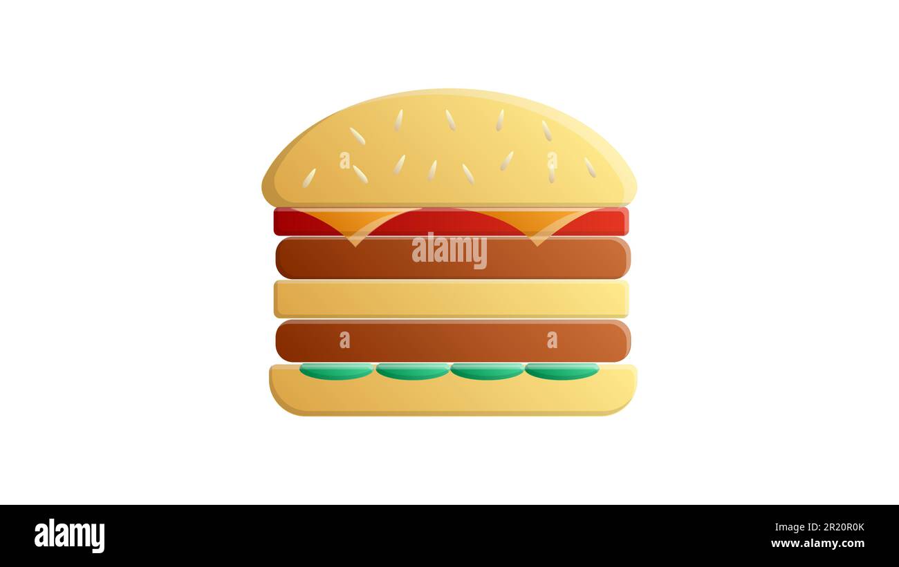 Double burger Stock Vector Images - Alamy