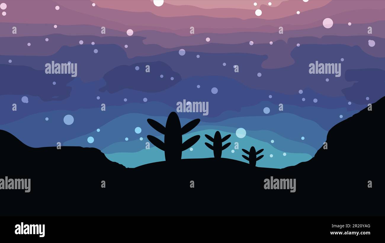 Magical Night Sky Vector Illustration Stock Vector Image And Art Alamy