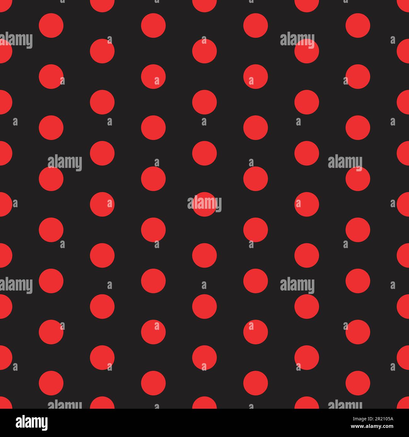 Red and Black Polka Dot Pattern Stock Vector
