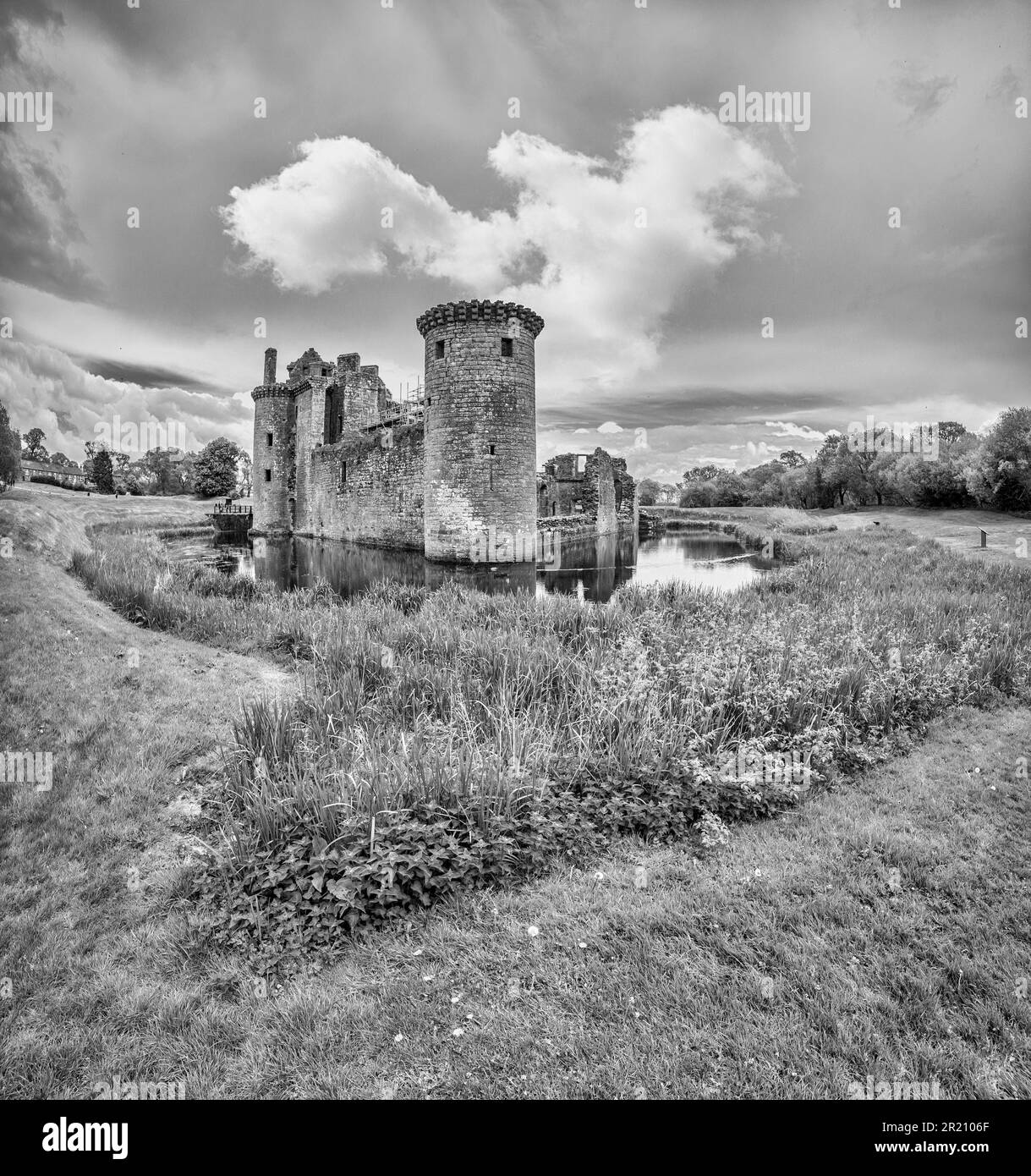These the ruins of the 13th century Scottish fortress of Caerlaverock