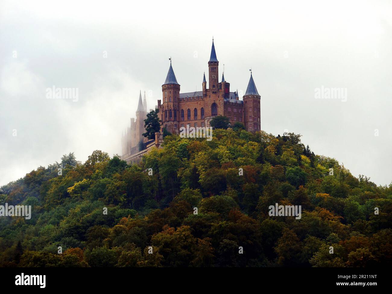 Photograph of Hohenzollern Castle, Germany. The castle is the ancestral