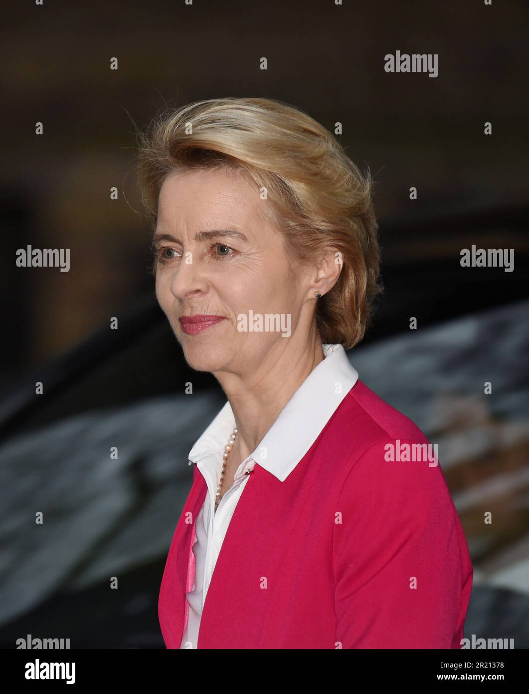 Photograph Of Ursula Von Der Leyen President Of The European Commission Arriving At Number 10