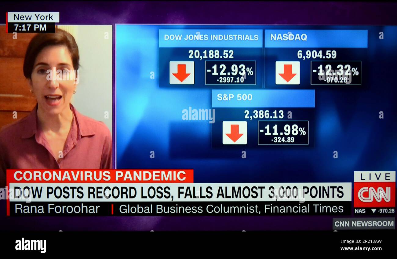 Screengrab from CNN reporting on the effects of COVID-19 pandemic on ...
