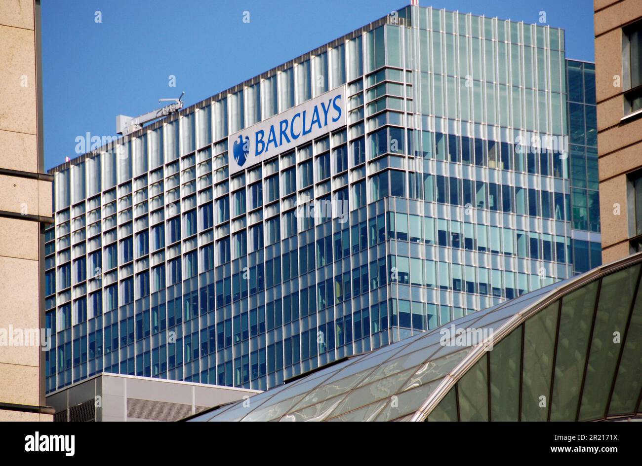 Modern architecture in the centre of the London Docklands. The