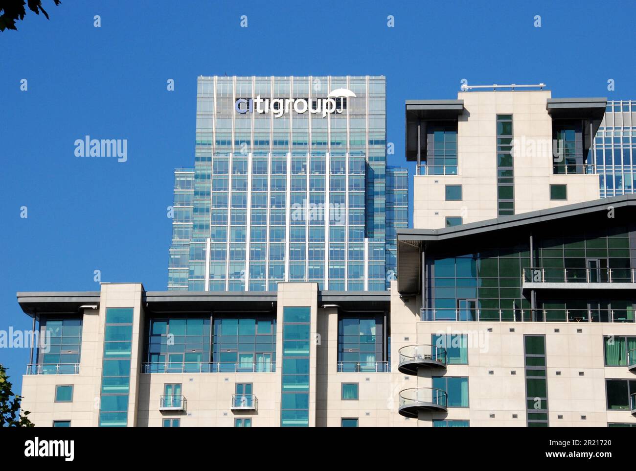 Modern architecture in the centre of the London Docklands. The