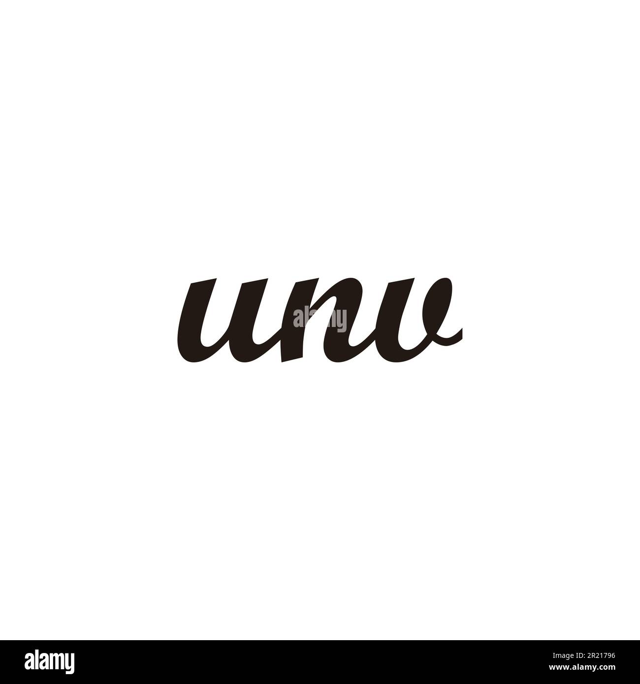 Letter u, n and v connect geometric simple symbol logo vector Stock Vector